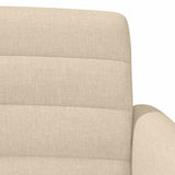 Loveseat con bottoni imbottiti Crema 116 x 67 x 80 cm Tessuto
