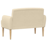 Loveseat con bottoni imbottiti Crema 116 x 67 x 80 cm Tessuto