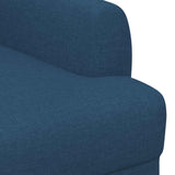 Loveseat con bottoni imbottiti Blu 116 x 67 x 80 cm Tessuto