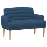 Loveseat con bottoni imbottiti Blu 116 x 67 x 80 cm Tessuto