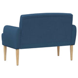 Loveseat con bottoni imbottiti Blu 116 x 67 x 80 cm Tessuto