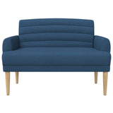 Loveseat con bottoni imbottiti Blu 116 x 67 x 80 cm Tessuto