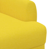 Loveseat con bottoni imbottiti Giallo Chiaro 116 x 67 x 80 cm