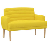 Loveseat con bottoni imbottiti Giallo Chiaro 116 x 67 x 80 cm