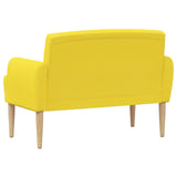 Loveseat con bottoni imbottiti Giallo Chiaro 116 x 67 x 80 cm
