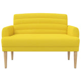 Loveseat con bottoni imbottiti Giallo Chiaro 116 x 67 x 80 cm