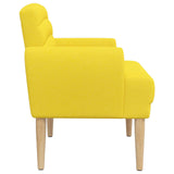 Loveseat con bottoni imbottiti Giallo Chiaro 116 x 67 x 80 cm