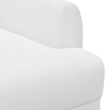 Loveseat con bottoni imbottiti Bianco 116 x 67 x 80 cm Tessuto