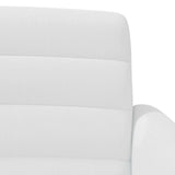 Loveseat con bottoni imbottiti Bianco 116 x 67 x 80 cm Tessuto