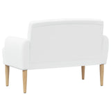 Loveseat con bottoni imbottiti Bianco 116 x 67 x 80 cm Tessuto