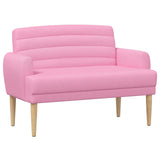 Loveseat con bottoni imbottiti Rosa 116 x 67 x 80 cm Tessuto