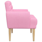 Loveseat con bottoni imbottiti Rosa 116 x 67 x 80 cm Tessuto