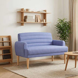 Loveseat con bottoni imbottiti Blu jeans 116 x 67 x 80 cm