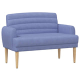Loveseat con bottoni imbottiti Blu jeans 116 x 67 x 80 cm