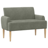 Loveseat con bottoni imbottiti Grigio Chiaro 116 x 67 x 81 cm