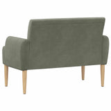 Loveseat con bottoni imbottiti Grigio Chiaro 116 x 67 x 81 cm