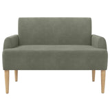 Loveseat con bottoni imbottiti Grigio Chiaro 116 x 67 x 81 cm