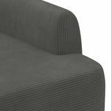 Loveseat con bottoni imbottiti Grigio Scuro 116 x 67 x 81 cm