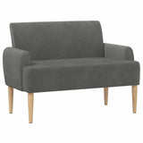 Loveseat con bottoni imbottiti Grigio Scuro 116 x 67 x 81 cm