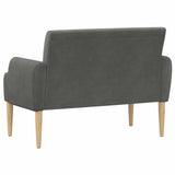 Loveseat con bottoni imbottiti Grigio Scuro 116 x 67 x 81 cm