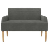 Loveseat con bottoni imbottiti Grigio Scuro 116 x 67 x 81 cm