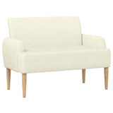 Loveseat con bottoni imbottiti Crema 116 x 67 x 81 cm