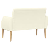Loveseat con bottoni imbottiti Crema 116 x 67 x 81 cm