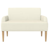 Loveseat con bottoni imbottiti Crema 116 x 67 x 81 cm
