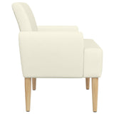 Loveseat con bottoni imbottiti Crema 116 x 67 x 81 cm