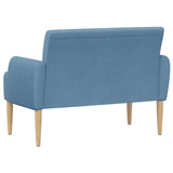 Loveseat con bottoni imbottiti Blu 116 x 67 x 81 cm