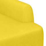 Loveseat con bottoni imbottiti Giallo Chiaro 116 x 67 x 81 cm