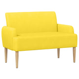 Loveseat con bottoni imbottiti Giallo Chiaro 116 x 67 x 81 cm