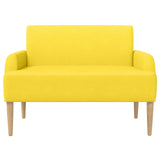 Loveseat con bottoni imbottiti Giallo Chiaro 116 x 67 x 81 cm