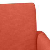Loveseat con bottoni imbottiti Rosso Arancio 116 x 67 x 81 cm