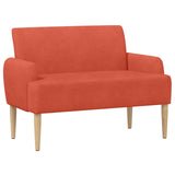 Loveseat con bottoni imbottiti Rosso Arancio 116 x 67 x 81 cm