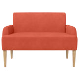 Loveseat con bottoni imbottiti Rosso Arancio 116 x 67 x 81 cm