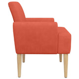Loveseat con bottoni imbottiti Rosso Arancio 116 x 67 x 81 cm