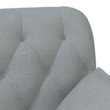Loveseat con bottoni imbottiti Grigio Chiaro 111 x 68 x 80 cm