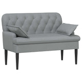 Loveseat con bottoni imbottiti Grigio Chiaro 111 x 68 x 80 cm