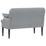 Loveseat con bottoni imbottiti Grigio Chiaro 111 x 68 x 80 cm