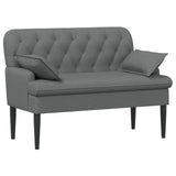 Loveseat con bottoni imbottiti Grigio Scuro 111 x 68 x 80 cm