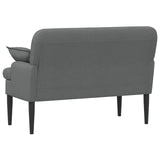 Loveseat con bottoni imbottiti Grigio Scuro 111 x 68 x 80 cm