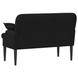 Loveseat con bottoni imbottiti Nero 111 x 68 x 80 cm Tessuto