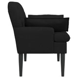 Loveseat con bottoni imbottiti Nero 111 x 68 x 80 cm Tessuto
