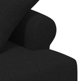 Loveseat con bottoni imbottiti Nero 120 x 65 x 79 cm Tessuto