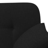 Loveseat con bottoni imbottiti Nero 120 x 65 x 79 cm Tessuto