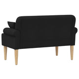 Loveseat con bottoni imbottiti Nero 120 x 65 x 79 cm Tessuto
