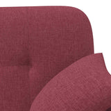 Loveseat con bottoni imbottiti Rosso Vino 120 x 65 x 79 cm