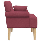 Loveseat con bottoni imbottiti Rosso Vino 120 x 65 x 79 cm