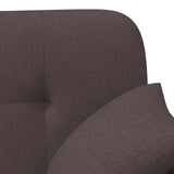 Loveseat con bottoni imbottiti Marrone Scuro 120 x 65 x 79 cm